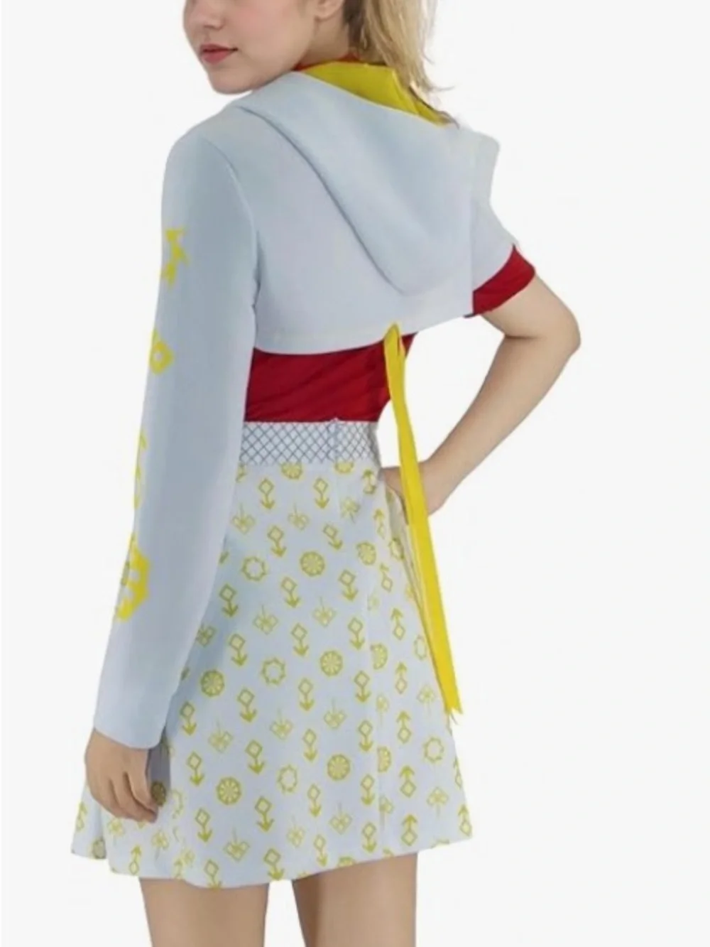 Large Nova costume Girls Red and White Costume Dress with Gold Accents - Zombies